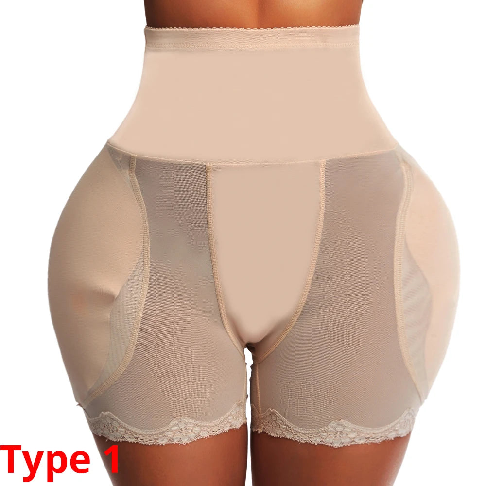 Bodysuit Shapewear Padded Hip Butt Lifter Panties High Waist Trainer Women Tummy Control Body Shaper Hip Enhancer Thigh Slimming