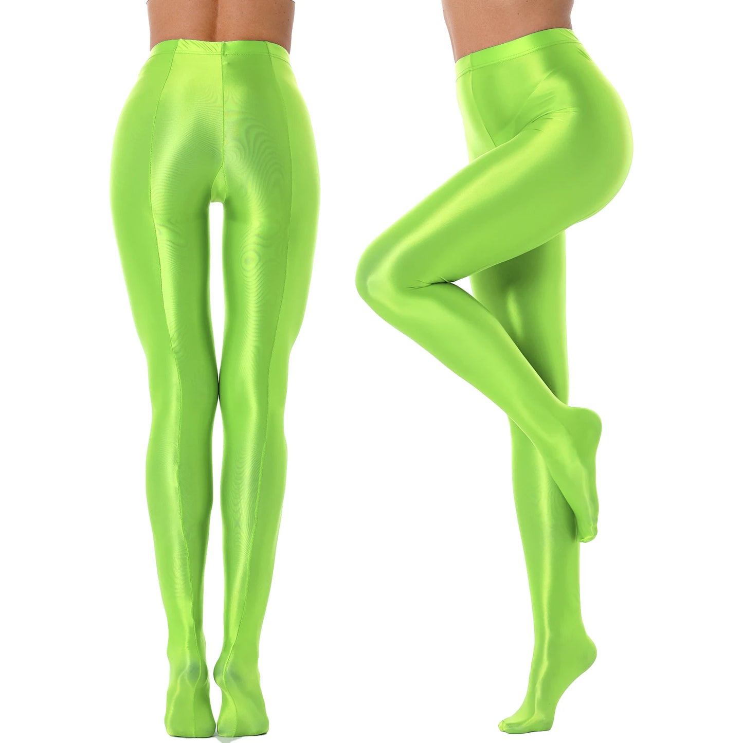 Womens Yoga Leggings Pants Fashion Glossy Pantyhose Ballet Dance Training Fitness Workout Sports Trousers Tights