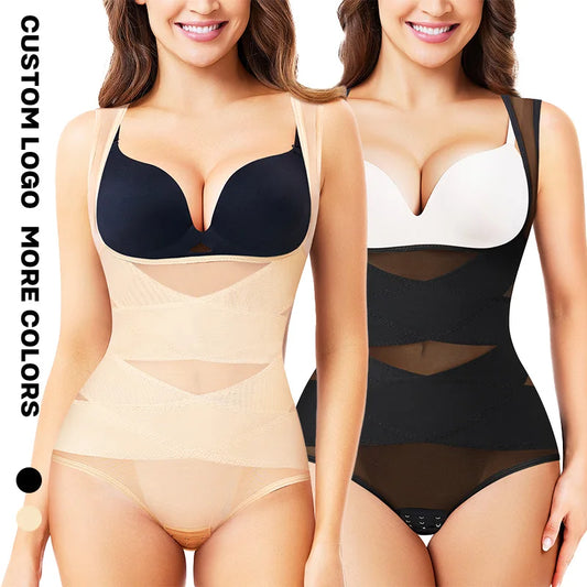 Plus Size Compression Colombianas Slimming Shapewear for Women Tummy Control Bodysuits Female Butt Lifter Woman Body Shaper