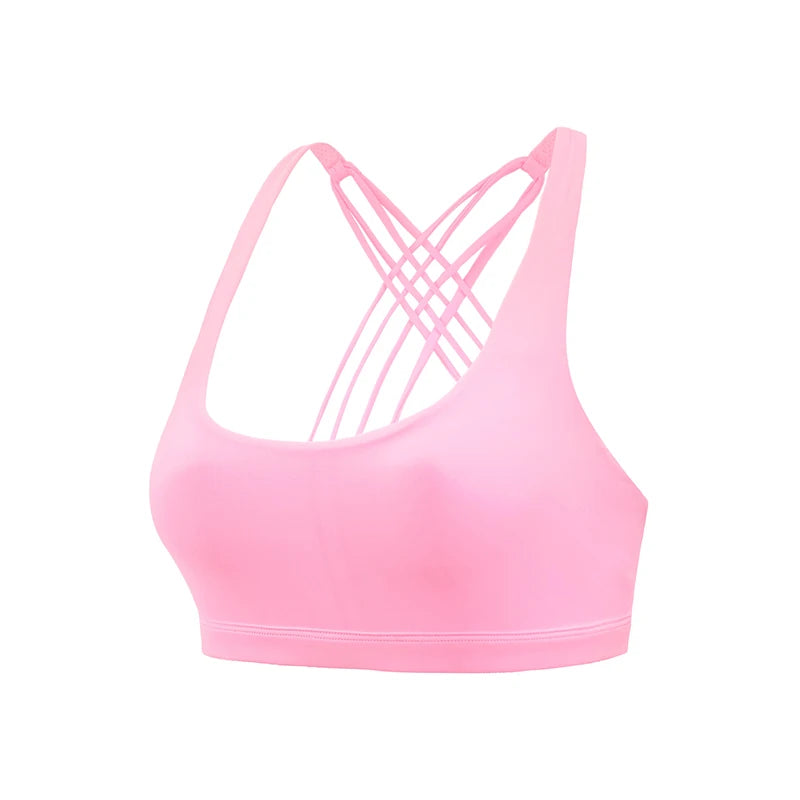 New Fitness Sports Bra for Women Push Up Cross Back Shockproof Running Gym Training Workout Yoga Underwear Crop Tops