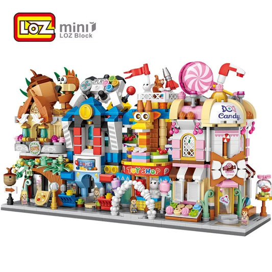 LOZ Blocks Cute Mini Street Store Children Educational Toys Small Shop Brinquedos Model Building Bricks Girl Gifts 1621 - 1652