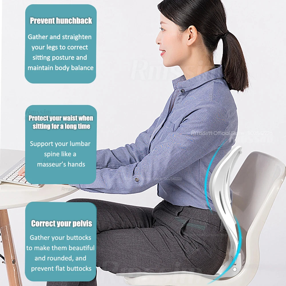 Foldable Back Support Sitting Posture Correction Office Chair Back Pain Relief Ergonomic Waist Protection Cushion Anti Hunchback