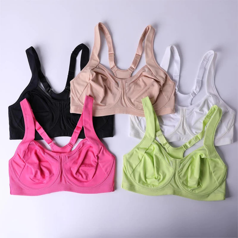 Gym Push Up Sexy Sports Bra For Women Active Bralette Solid Underwire Brassiere Female Workout Lingerie 34 36 38 40 42 B C  D DD