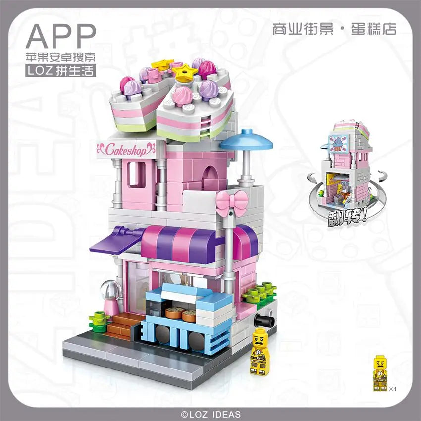 LOZ Blocks Cute Mini Street Store Children Educational Toys Small Shop Brinquedos Model Building Bricks Girl Gifts 1621 - 1652