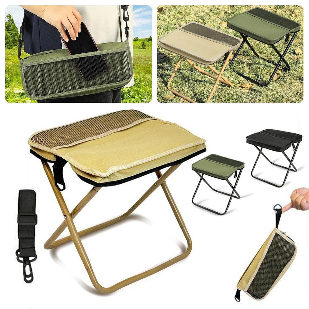 의자 Foldable Backpack Stool Portable Folding Stool With Carry Bag Lightweight Mini Easy Carry Outdoor Chair For Travel For Travel