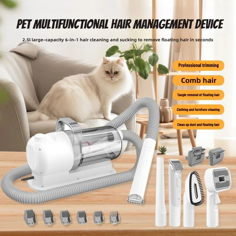 Pet multi-functional hair trimmer dog vacuum set all-in-one machine pet beauty device vacuum cleaner hair clipper