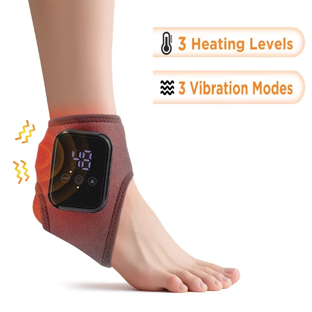 Electric Heating Wrist Guard 5 Levels Hot Compress Massage Wrist Brace Ankle Wrap Hand Foot Protector Rechargeable Wristband