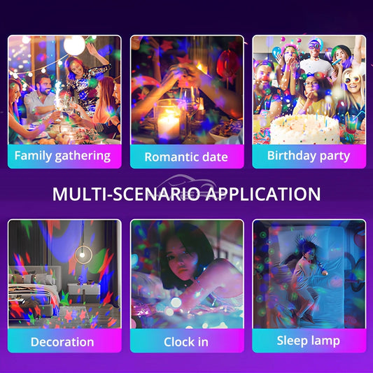 Galaxy Night Light Projector USB Table Lamp Gaming Room Home Theater Ceiling Wedding Decoration Halloween Rotate Automatically