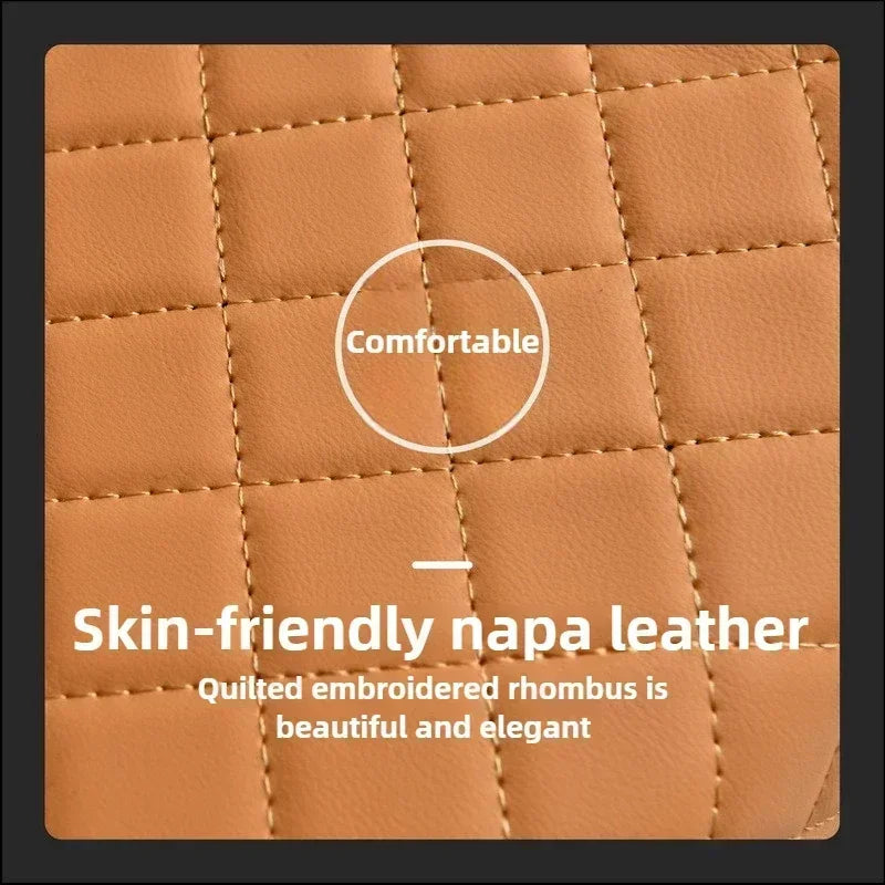 Car Armrest Box 7.5cm Thicken Height Pad Arm Rest Cushion with Pocket Tissue Cup Holder Memory Cotton Elbow Support  Height Pad