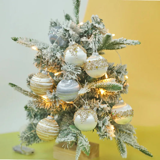 6/12pcs Velvet Christmas Balls Christmas Tree Hanging Ornament Exquisite Velvet Pendant Ball For Home Christmas Party Decoration