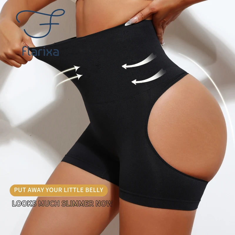 Women High Waist Shaping Control Panty Butt Lifter Shapewear Sexy Show Buttocks Slim Shorts Sexy Underwear Slimming Body Shaper