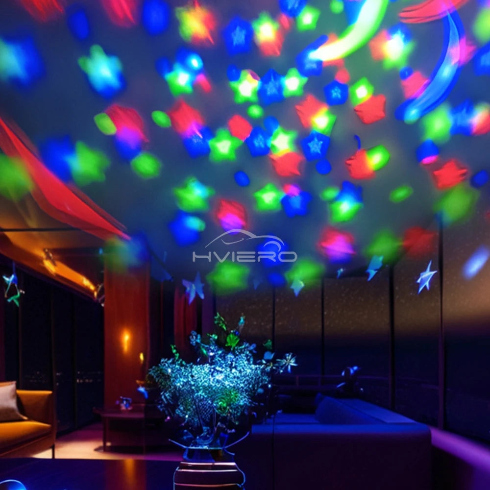 Galaxy Night Light Projector USB Table Lamp Gaming Room Home Theater Ceiling Wedding Decoration Halloween Rotate Automatically