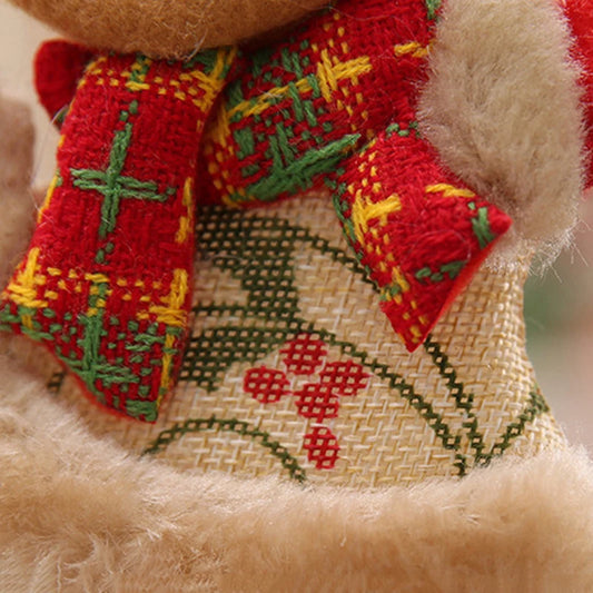 4pcs Merry Christmas Ornaments DIY Xmas Gift Santa Claus Snowman Tree Pendant Doll Hang Decoration for Home Noel Natal New Year