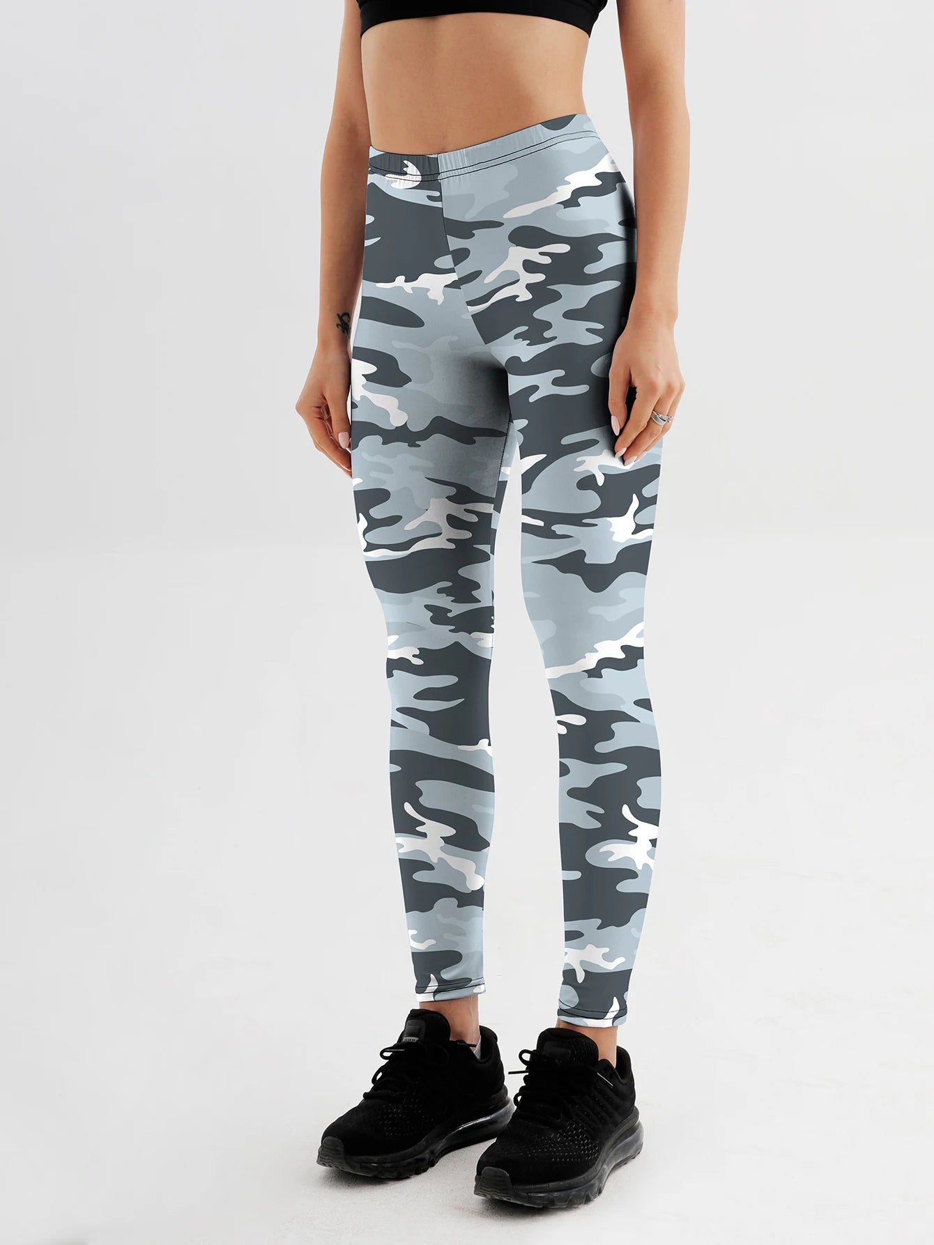 Fashion Women's camouflage Leggings For Fitness High Waist Gym Legging Push Up Women navy Leggings Stretch Pants Women Trousers
