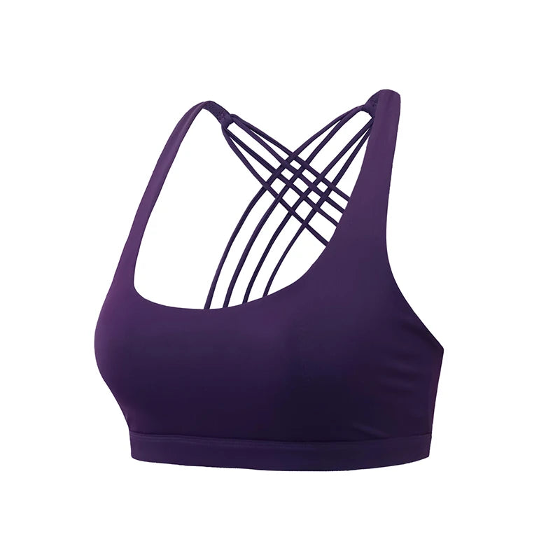 New Fitness Sports Bra for Women Push Up Cross Back Shockproof Running Gym Training Workout Yoga Underwear Crop Tops