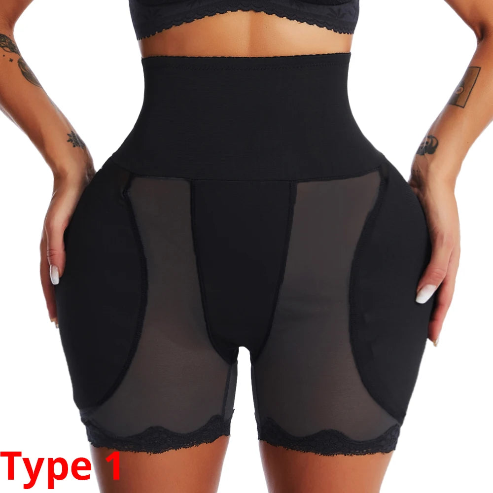 Bodysuit Shapewear Padded Hip Butt Lifter Panties High Waist Trainer Women Tummy Control Body Shaper Hip Enhancer Thigh Slimming