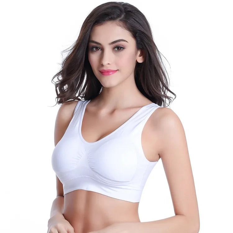 Women Sport Yoga Bra Running Vest Gym Workout Underwear Padded Crop Tops Female Sportswear Brassiere Push Up Fitness Bras