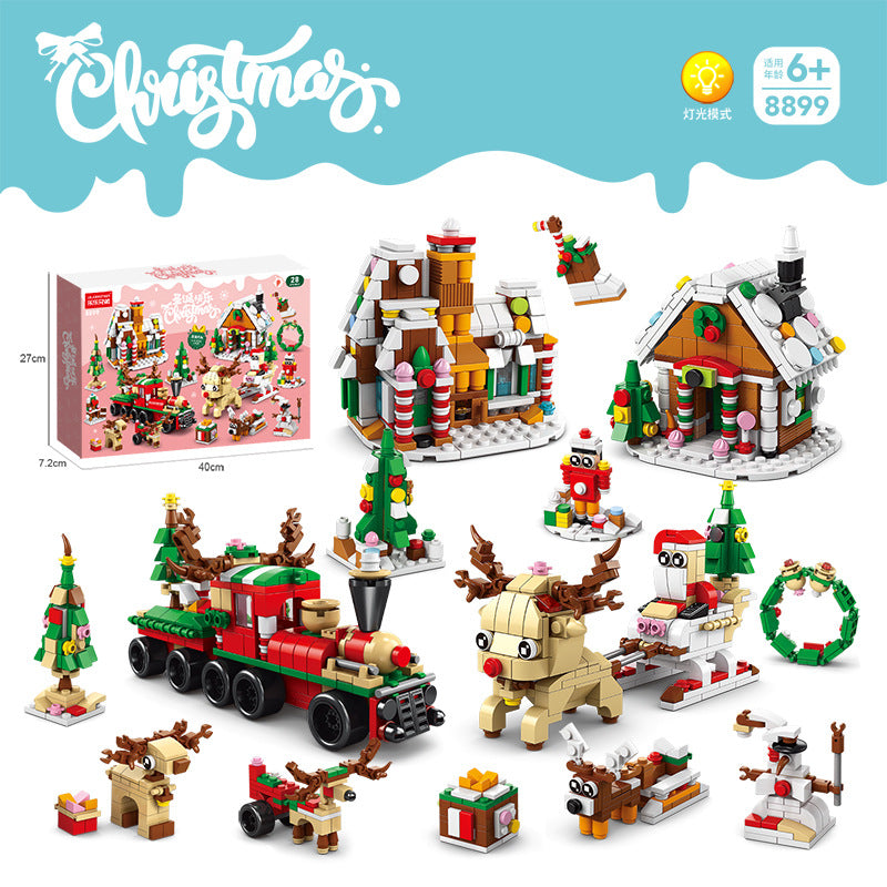 Christmas gift building blocks compatible with Lego children's puzzle assembling toys girl puzzle boy Christmas tree model