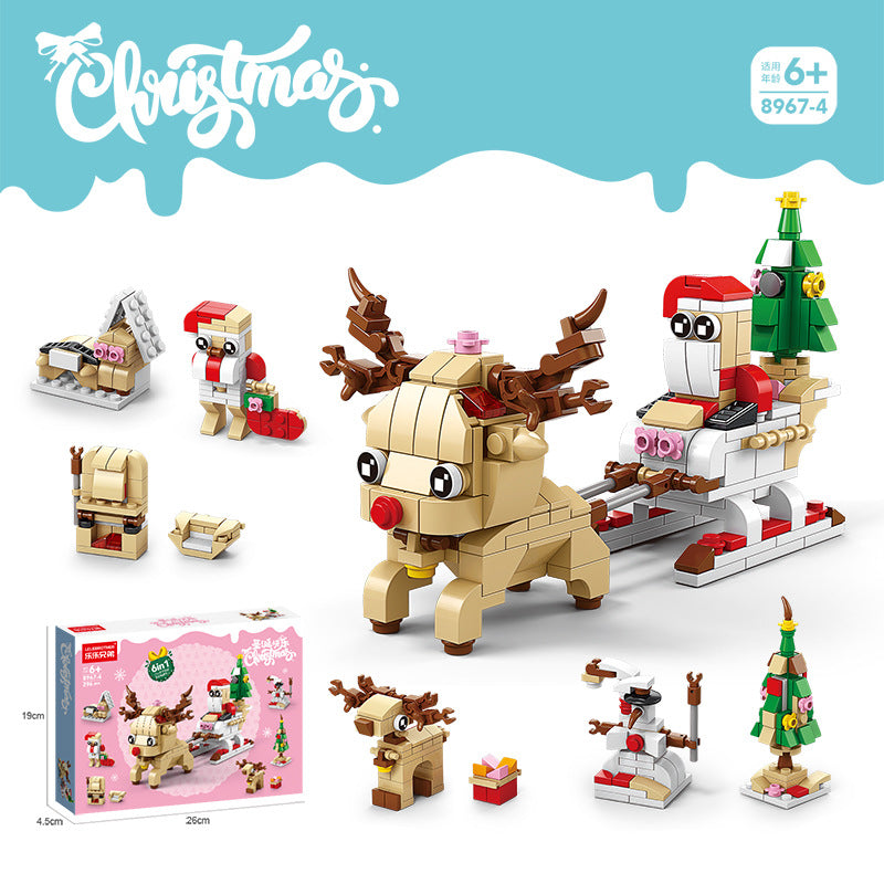 Christmas gift building blocks compatible with Lego children's puzzle assembling toys girl puzzle boy Christmas tree model
