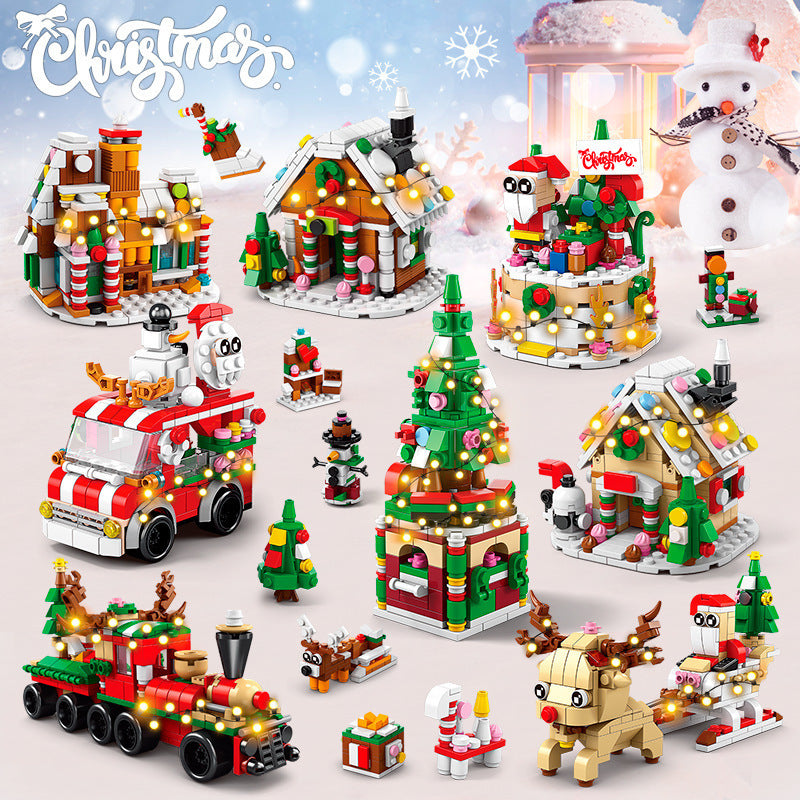 Christmas gift building blocks compatible with Lego children's puzzle assembling toys girl puzzle boy Christmas tree model