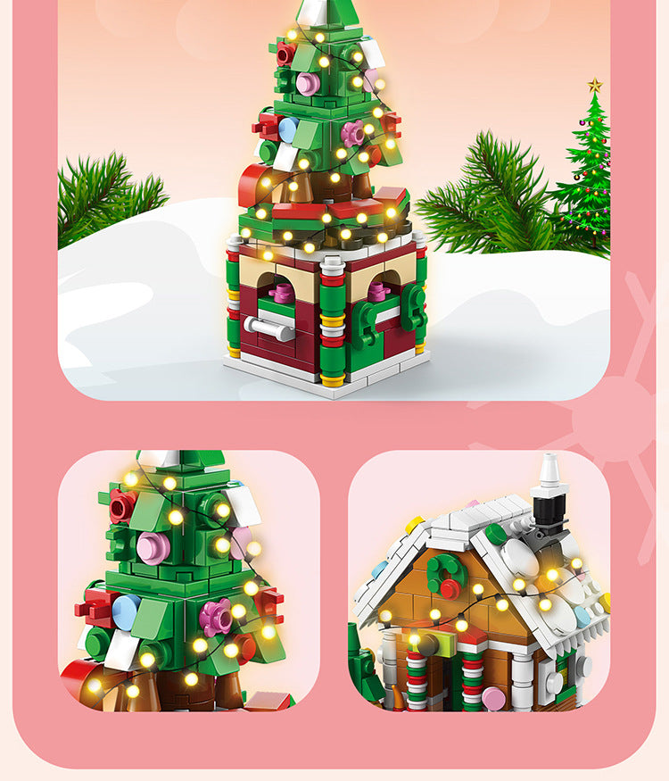 Christmas gift building blocks compatible with Lego children's puzzle assembling toys girl puzzle boy Christmas tree model
