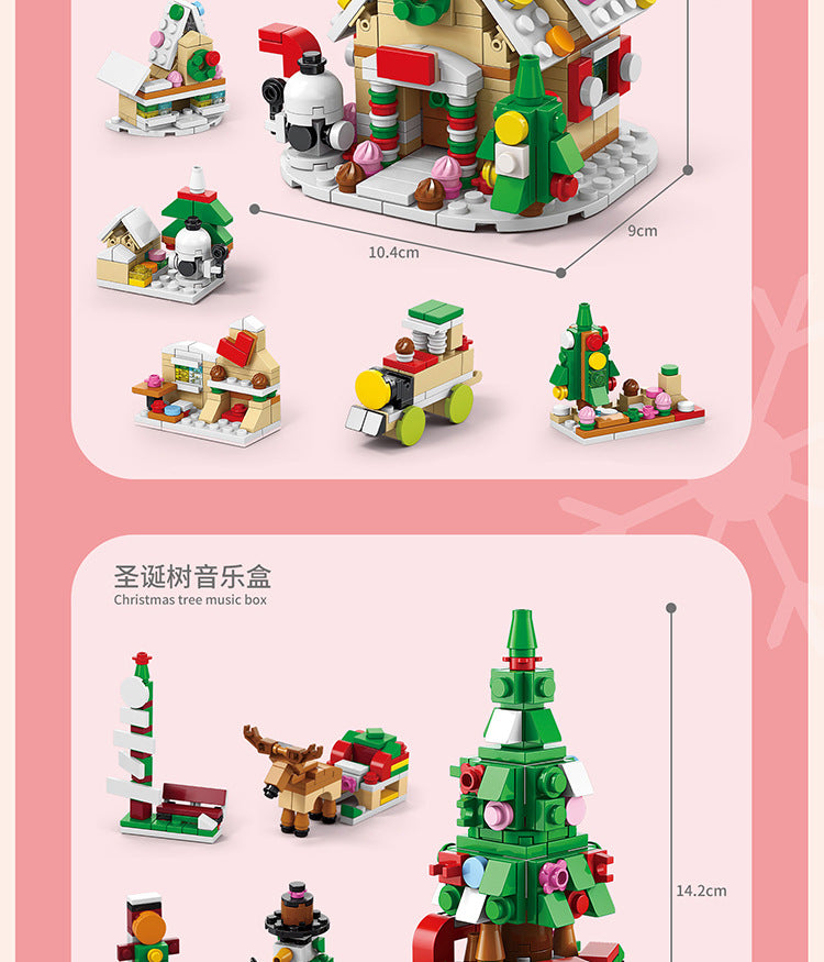 Christmas gift building blocks compatible with Lego children's puzzle assembling toys girl puzzle boy Christmas tree model