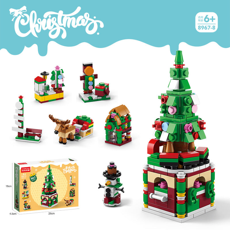 Christmas gift building blocks compatible with Lego children's puzzle assembling toys girl puzzle boy Christmas tree model