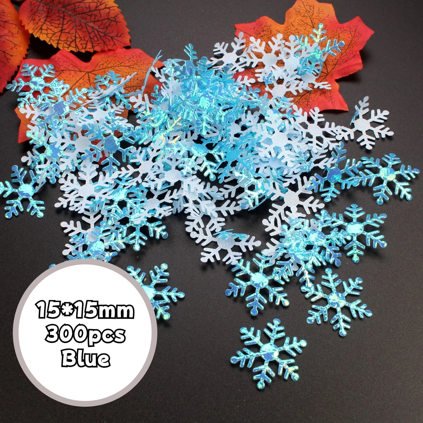 300pcs Winter Christmas snowflake flakes, throwing paper scraps at parties for Wedding Birthday Holiday Frozen Party
