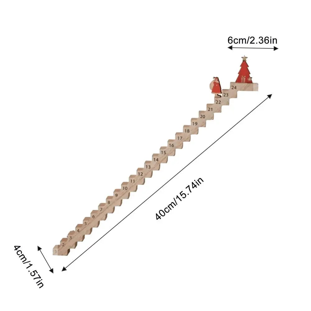 Creative Santa Claus Countdown Calendar Wood Stairs Climbing Santa Christmas Advent Calendar Wooden xmas Countdown Decorations