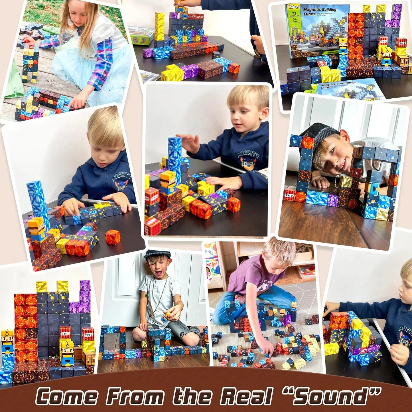 Magnetic Building Blocks Mine World Cube Magnet World Set for Kid Age DIY Model Children Stem Best Montessori Sensory Toy