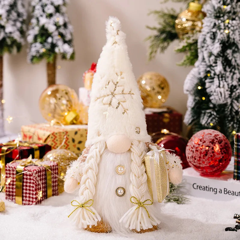 Glowing Gnome Christmas Faceless Doll 30cm Tree Decorations 2025 Night Light Xmas Gift Navidad 2023 New Year Home Decor