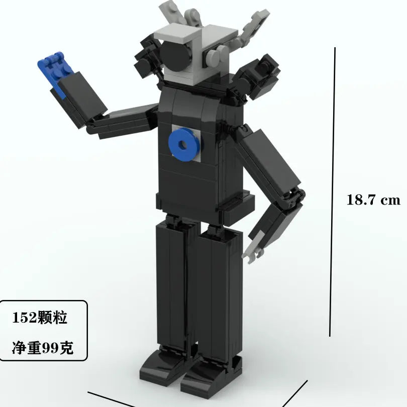 Skibidi Toilet Titan TV Man Speakerman Horror Game Bosses Camara Building Block Cartoon Doll Model Kids Birthday Halloween Gift