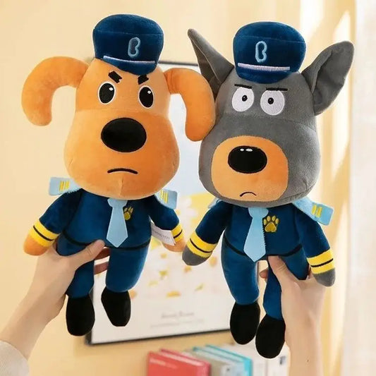 1pc30cm Sheriff Labrador Dog Plush Toy Doll Anime Security Sergeant Labrador Wolf Dog Plush Stuffed Toys Birthday Xmas Gifts