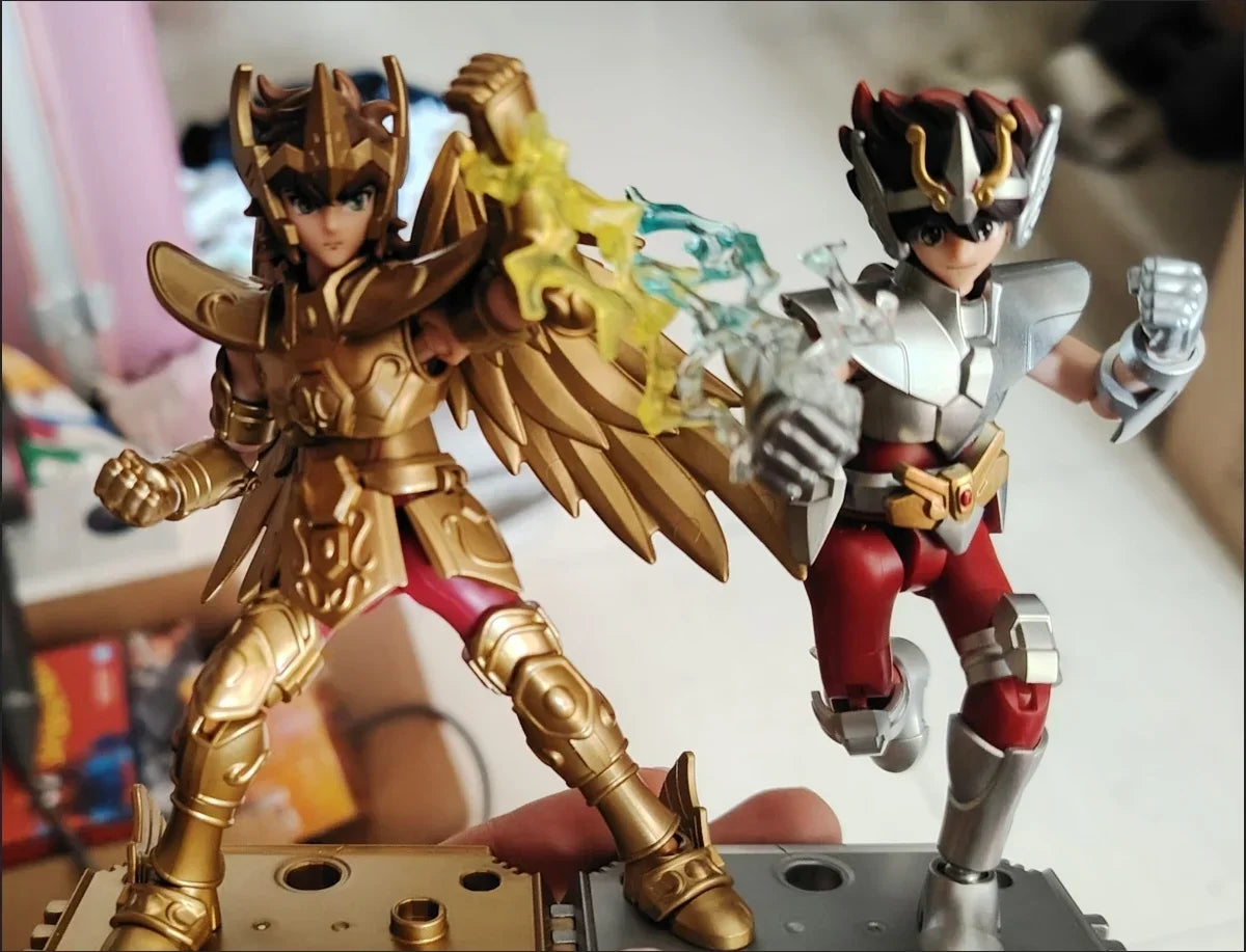 Saint Seiya Galaxy Version 01 Aiolos Shura Ikki Shun Jabu Marin Assembled Model Blind Box Toys Bloks Group Gold Saint