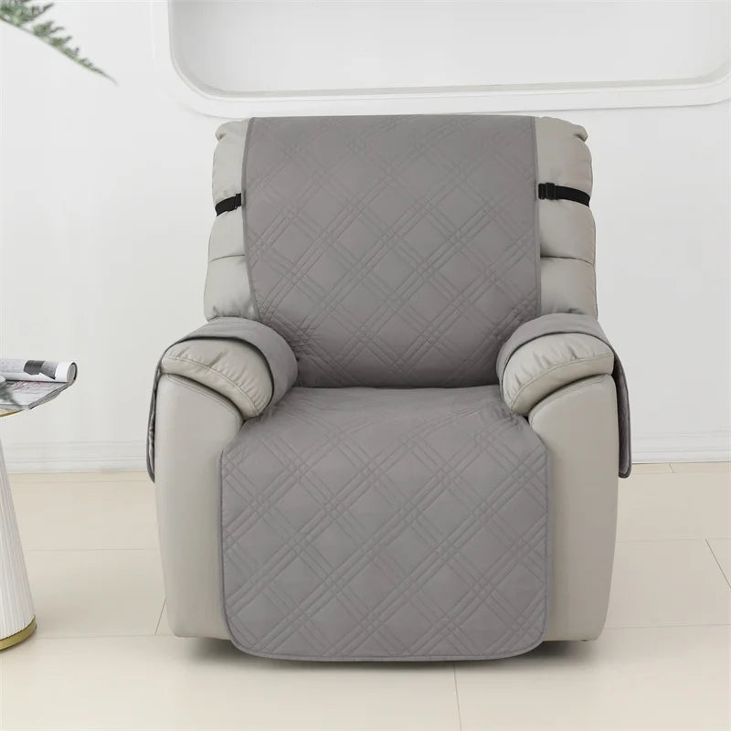 1seater Waterproof Recliner Cover Solid Color Quilted Armchair Slipcover Pet Kids Accent Couch Cushion Living Room Hotel Home