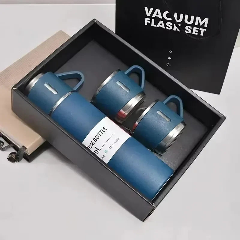 304 Stainless 500ml Steel Vacuum Insulated Water Bottle Portable Coffee Bottle Office Gift Set Business Style Travel Thermal Mug