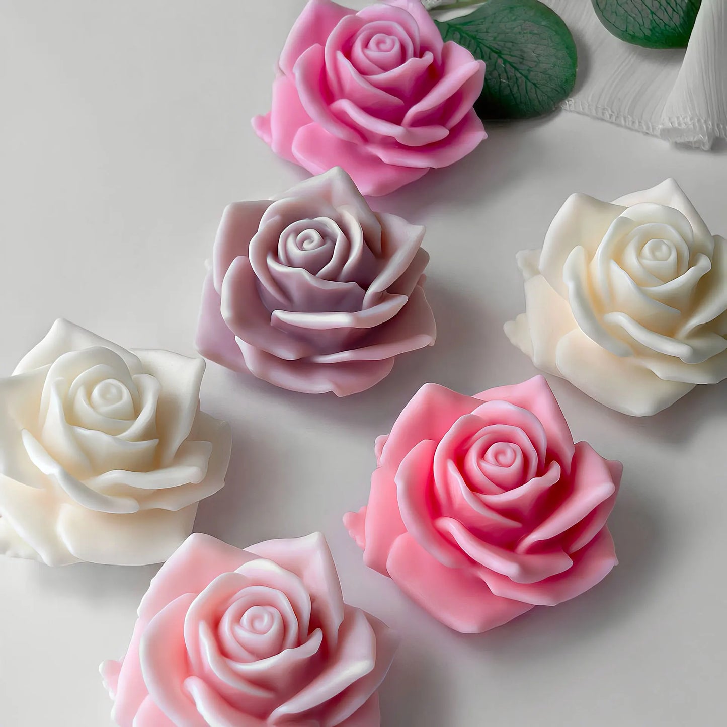 3D Rose Flower Aroma Candle Silicone Mold DIY Flowers Plaster Resin Ornament Molds Handmade Chocolate Candy Baking Tool