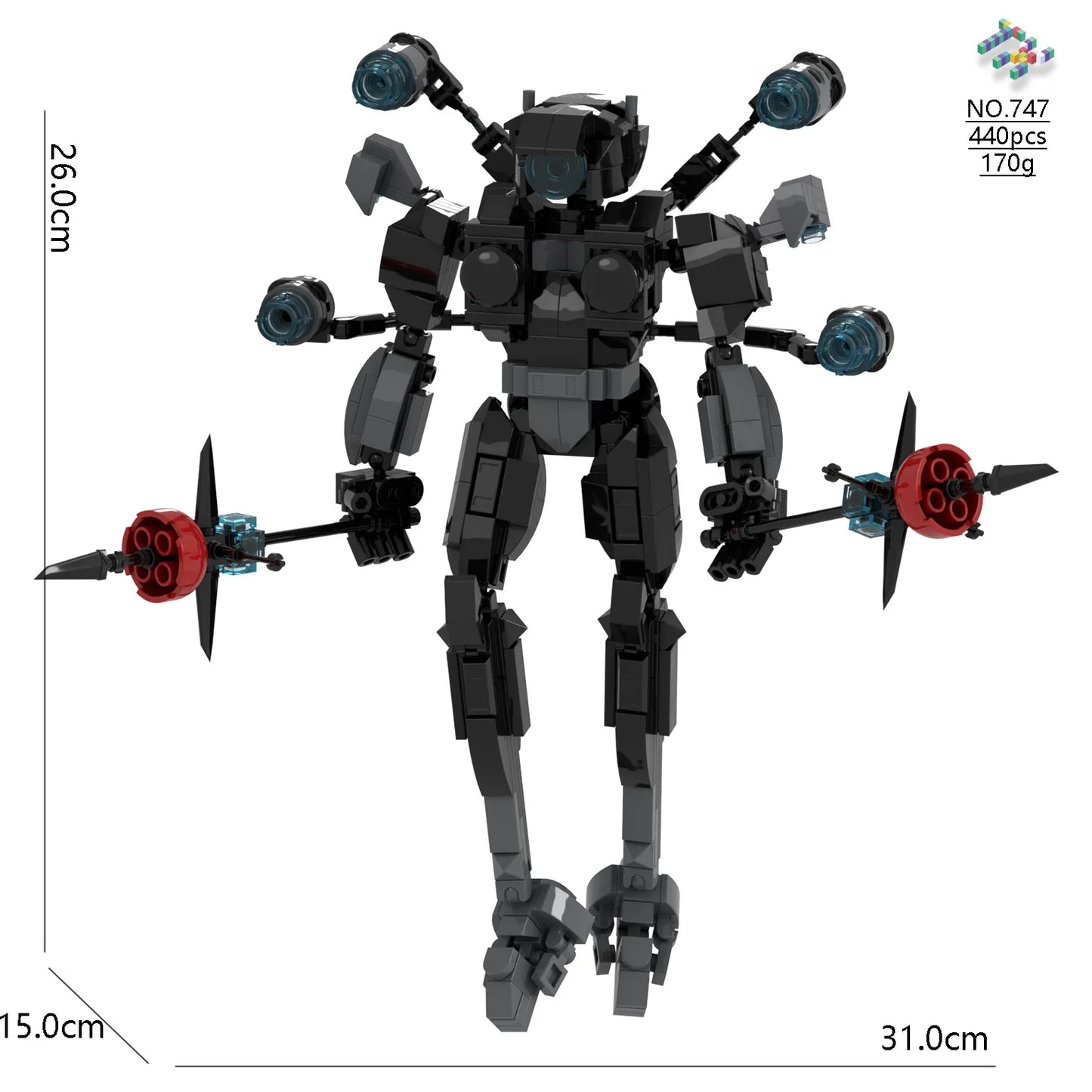 Skibidi Toilet Titan TV Man Speakerman Horror Game Bosses Camara Building Block Cartoon Doll Model Kids Birthday Halloween Gift
