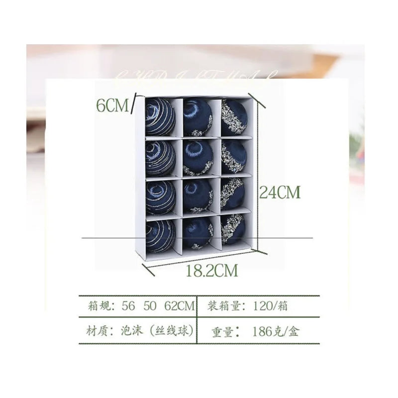 6/12pcs Velvet Christmas Balls Christmas Tree Hanging Ornament Exquisite Velvet Pendant Ball For Home Christmas Party Decoration