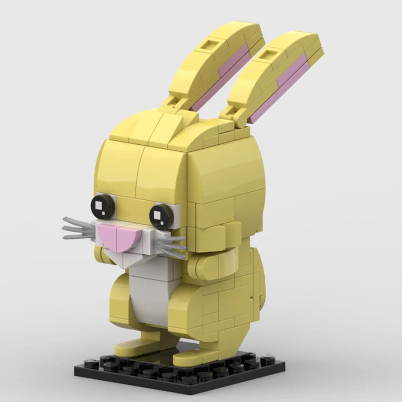 MOC Cute Animals Bear Cow Rabbit Eagle Penguin Hedgehog Tiger Panda Pig Building Blocks Toys for Children Kids Christmas Gifts