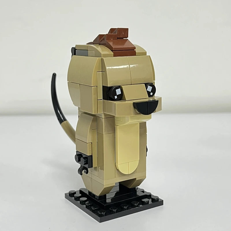 MOC Cute Animals Bear Cow Rabbit Eagle Penguin Hedgehog Tiger Panda Pig Building Blocks Toys for Children Kids Christmas Gifts