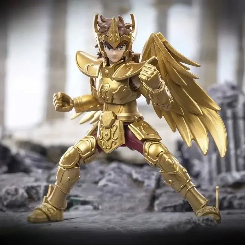 Saint Seiya Galaxy Version 01 Aiolos Shura Ikki Shun Jabu Marin Assembled Model Blind Box Toys Bloks Group Gold Saint