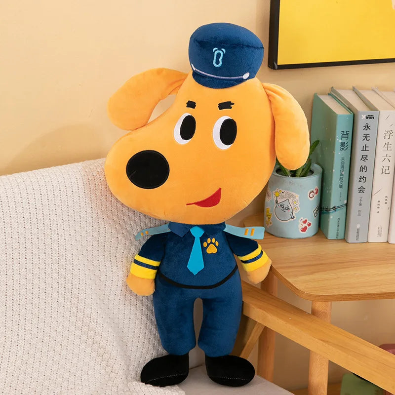 1pc30cm Sheriff Labrador Dog Plush Toy Doll Anime Security Sergeant Labrador Wolf Dog Plush Stuffed Toys Birthday Xmas Gifts