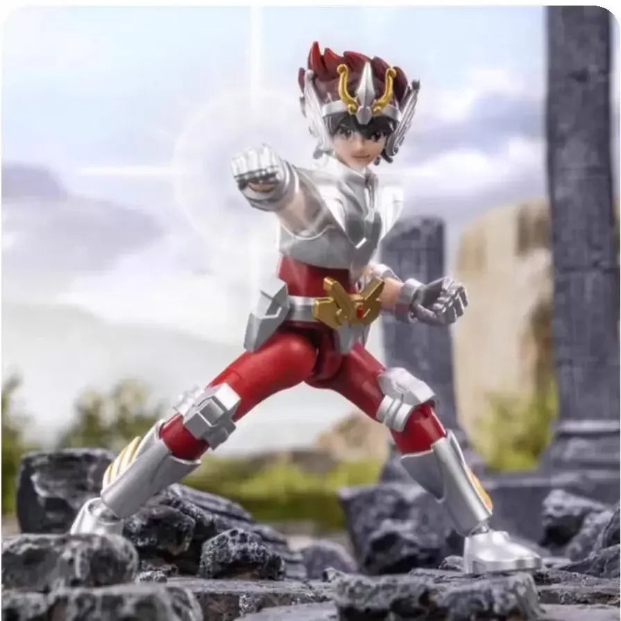 Saint Seiya Galaxy Version 01 Aiolos Shura Ikki Shun Jabu Marin Assembled Model Blind Box Toys Bloks Group Gold Saint