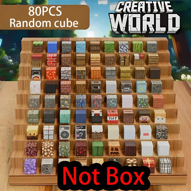 Magnetic Building Blocks Mine World Cube Magnet World Set for Kid Age DIY Model Children Stem Best Montessori Sensory Toy