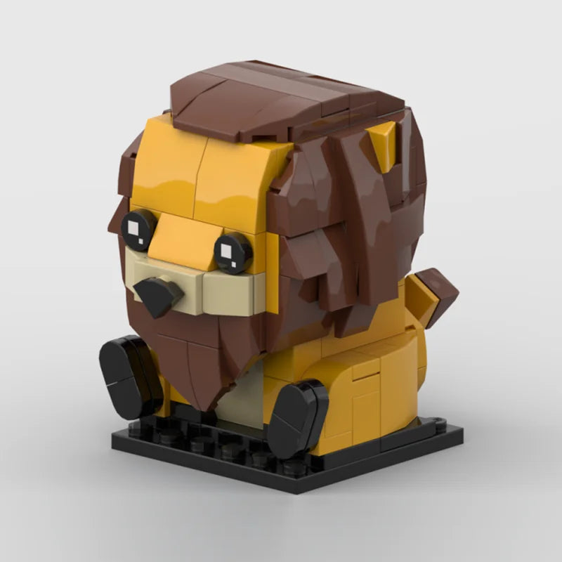 MOC Cute Animals Bear Cow Rabbit Eagle Penguin Hedgehog Tiger Panda Pig Building Blocks Toys for Children Kids Christmas Gifts