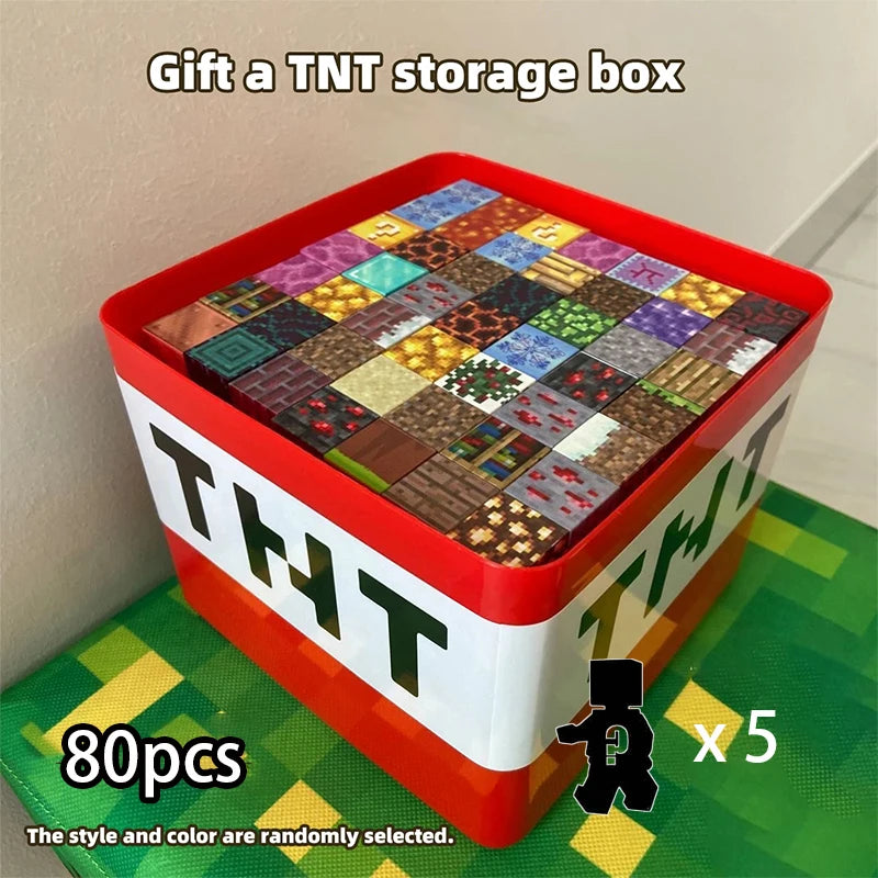 Magnetic Building Blocks Mine World Cube Magnet World Set for Kid Age DIY Model Children Stem Best Montessori Sensory Toy