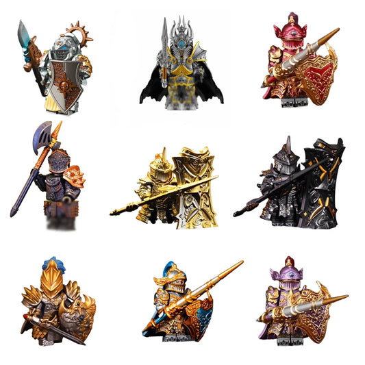 MOC: Medieval Elves, Orcs, Dwarves, Lichs, Heavy Armored Knights, People, Assembling Blocks, Children's Toys