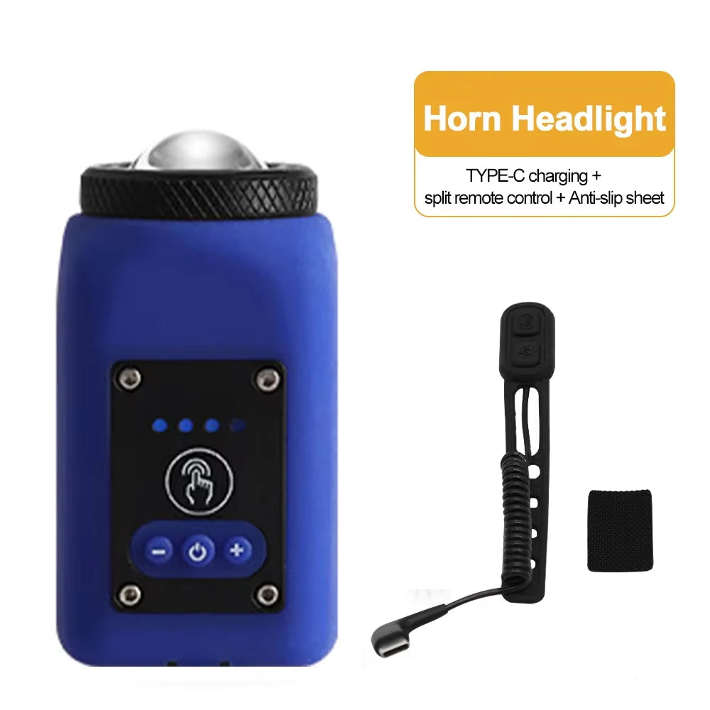 Bike Horn Light 110DB USB Rechargeable Bicycle Front Light Electric Bell Remote Control Horn Bike Light Night Cycling Accessorie