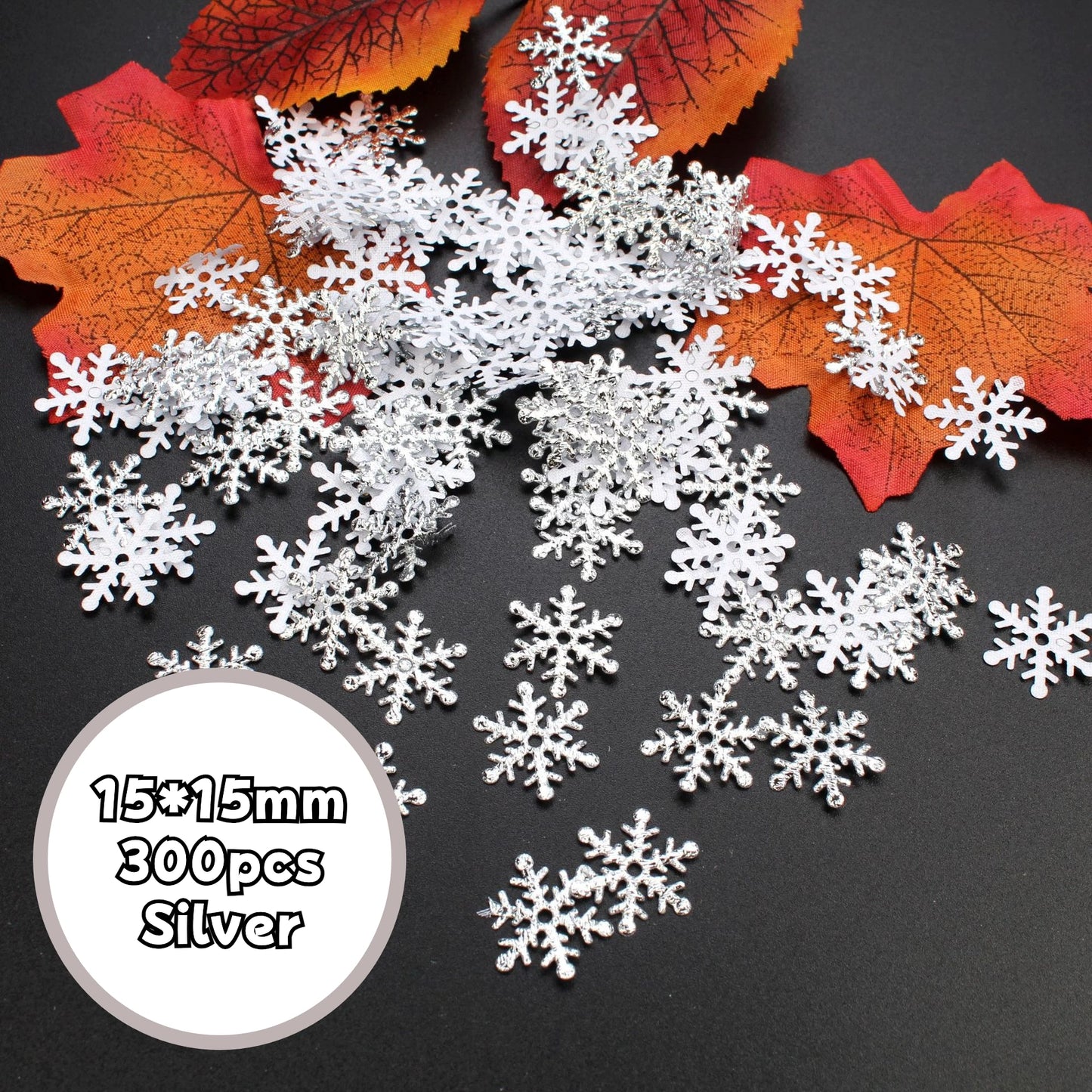 300pcs Winter Christmas snowflake flakes, throwing paper scraps at parties for Wedding Birthday Holiday Frozen Party